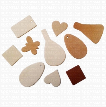 Leather fobs assortment 10 pieces (veg-tan)  - pict. 1