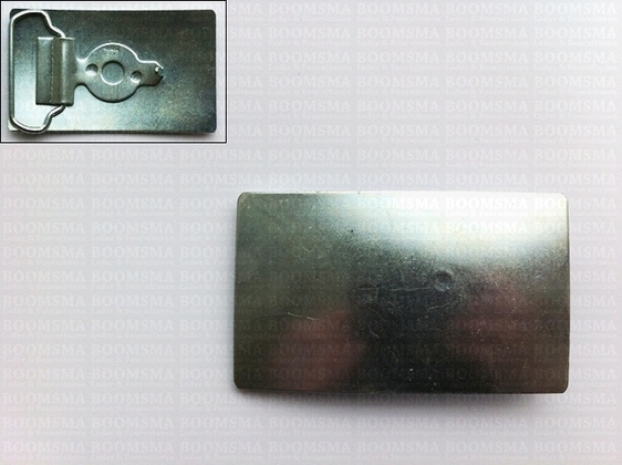 Buckle blanks silver rectangle large 84 × 50 mm, belt 4 à 4,5 cm  (ea) - pict. 3