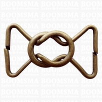 Buckle hook/loop antique brass plated hook clasp for 30 mm belt