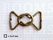 Buckle hook/loop antique brass plated hook clasp for 30 mm belt - pict. 3