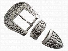 Buckle set: 'stone' 38 mm (ea)