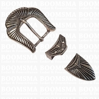 Buckle set: Western silver 25 mm