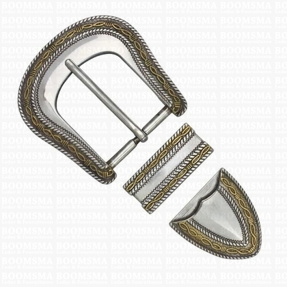 Buckle set: Western silver and gold 38 mm (ea) - pict. 1