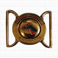 Buckle with horsehead gold 49 mm (ea)