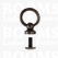 Button stud with ring antique brass plated Ø 10 mm (inside ring), total height with ring 19 mm (per 10 pieces) - pict. 1