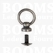Button stud with ring antique/mat silver  matte silver Ø 10 mm (inside ring), total height with ring 15 mm (per 10 pieces) - pict. 1