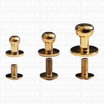 Button studs gold SMALL  A: bal Ø 5 mm - B: 3 mm, C: total height 8 mm  (per 10)