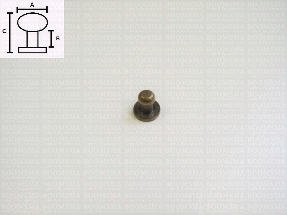 Button studs antique brass plated SMALL  (per 10 pcs.) - pict. 2