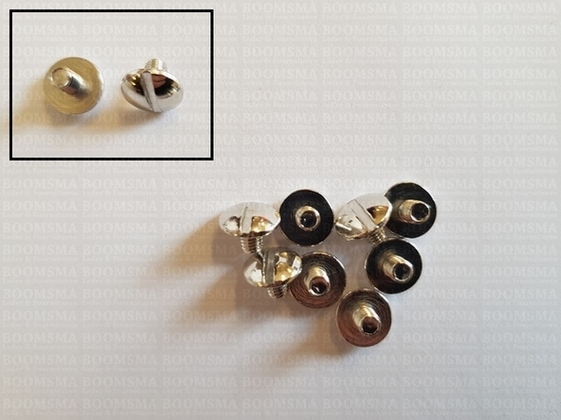 Button studs Short screws SHORT screws for button studs - 4 mm long (10 pieces) - pict. 2