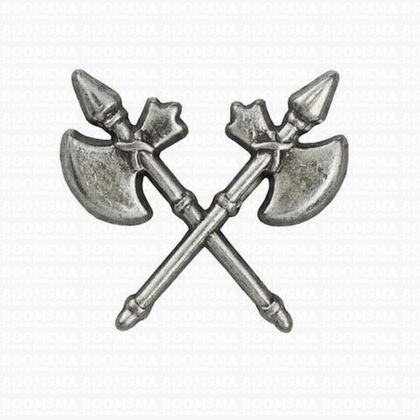Concho: Celtic conchos screwback silver coloured Axes 25 × 22 mm - pict. 1
