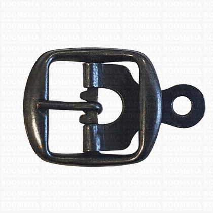 Centre bar buckle with plate small - 22 mm nearly black 22 mm - pict. 1