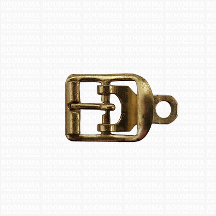Centre bar buckle with plate small - 12 mm gold 12 mm  - pict. 1