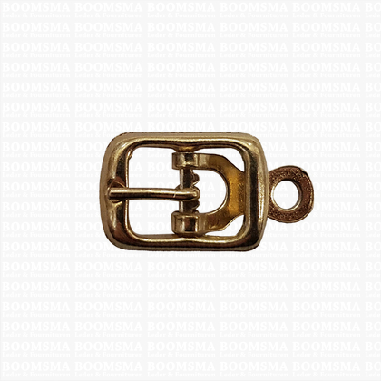 Centre bar buckle with plate small - 12 mm gold 12 mm - pict. 1