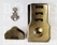 Briefcase key lock antique brass plated (per pair) 8,0 x 5,0 cm - pict. 2