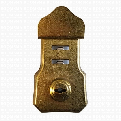 Briefcase key lock antique brass plated (per pair) 8,0 x 5,0 cm - pict. 1