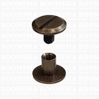 Chicago screws antique brass plated nr. 5  (per 10 pcs.)