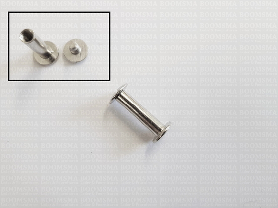 Chicago screws silver nr. 3   A= screw-head Ø 10 mm, B= screw-tube length 20 mm, C= Ø 5 mm  (per 10 pcs.) - pict. 2