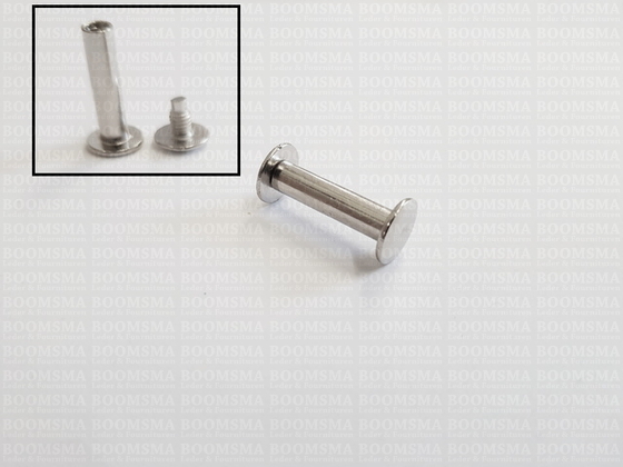 Chicago screws silver nr. 3   A= screw-head Ø 10 mm, B= screw-tube length 20 mm, C= Ø 5 mm  (per 10 pcs.) - pict. 3