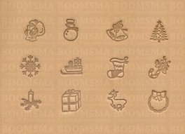 Stamp set Christmas 12 mm