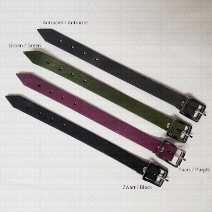 Coloured little belt (split) black 1,5 × 20 cm - pict. 2