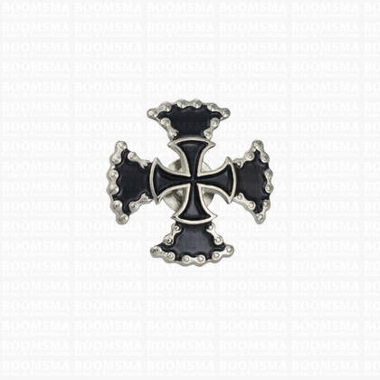 Concho: Biker conchos screw back cross with 'chain'  - pict. 1