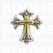 Concho: Celtic conchos screwback silver Cross 29 × 32 mm - pict. 1