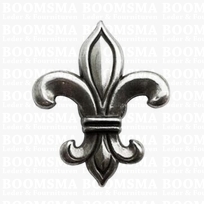 Concho: Celtic conchos screwback silver French lily 'Fleur des Lis' 22 × 32 mm