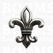 Concho: Celtic conchos screwback silver French lily 'Fleur des Lis' 22 × 32 mm - pict. 1