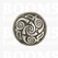Concho: Celtic conchos screwback silver Lindesfarne spiral (ea) - pict. 1