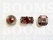 Concho: Concho's with red or black 'stone' Octagon 24 mm x 24 mm RED - pict. 2