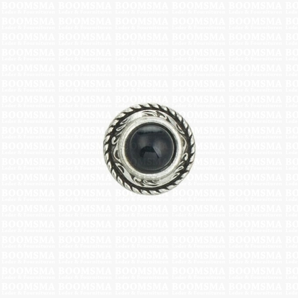 Concho: Concho Ted with black 'stone' 16 mm (5/8'' inch)  (9 mm stone) - pict. 1