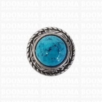 Concho: Concho Ted with turquoise 'stone' 20 mm (3/4'' inch) (12 mm stone)