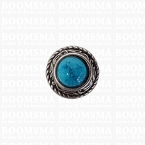 Concho: Concho Ted with turquoise 'stone' 16 mm (5/8'' inch)  (9 mm stone)