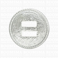 Concho round 'engraved' design slotted silver plated Ø 32 mm