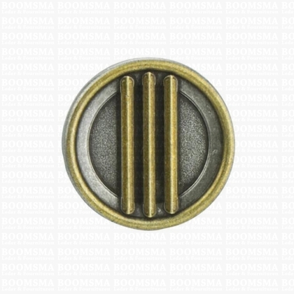 Concho: Steam punk concho screwback silver and gold  3-bar porthole (ea) - pict. 1