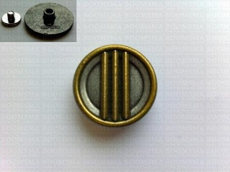 Concho: Steam punk concho screwback silver and gold  3-bar porthole (ea) - pict. 2