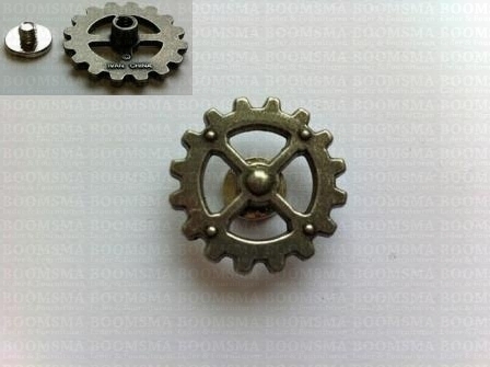 Concho: Steam punk concho screwback silver SP gear (ea) - pict. 2