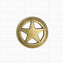 Concho: Concho Texas Star (screwback) star 20 mm antique brass