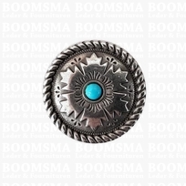 Concho: Conchos with turquoise 'stone'  Ø 25 mm mesa