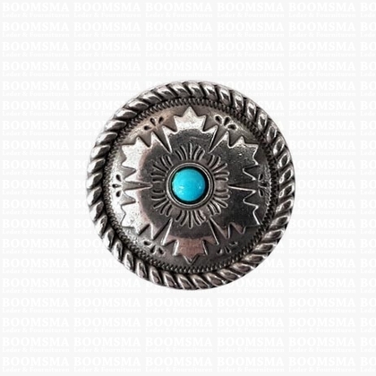 Concho: Conchos with turquoise 'stone'  Ø 25 mm mesa - pict. 1
