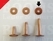 Rivets and burrs large brass (red) 25 mm, (rivet + burr)  cap Ø 11 mm, pin Ø 4mm (per 10) - pict. 3