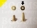 Rivets and burrs large  brass 20 mm, (rivet + burr)  cap Ø 11 mm, pin Ø 4mm (per 10) - pict. 3