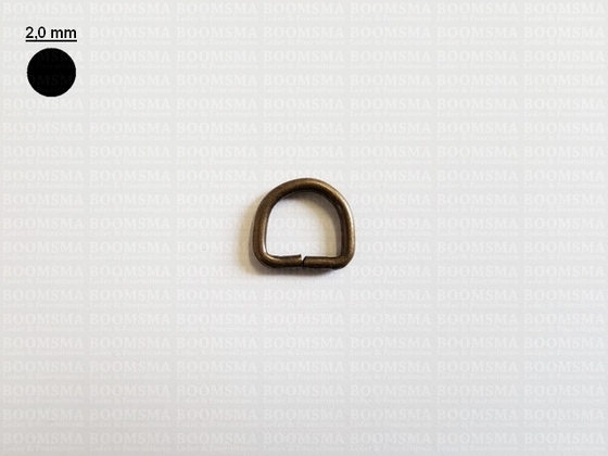 D-ring unwelded antique brass plated 10 mm (10 pcs.) - pict. 2