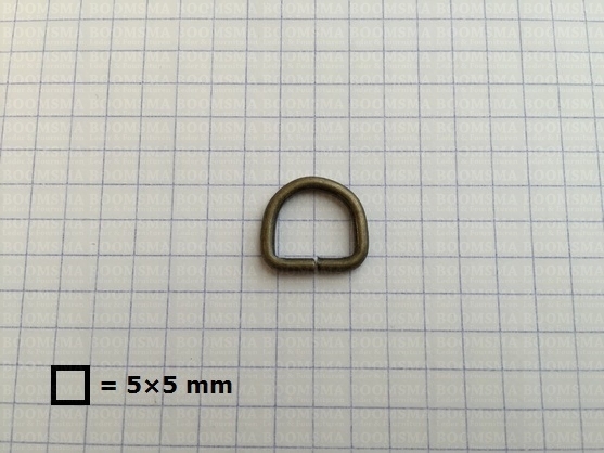 D-ring unwelded antique brass plated 10 mm (10 pcs.) - pict. 3