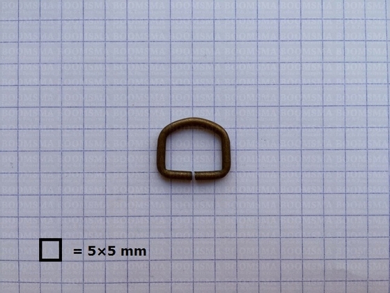 D-ring unwelded antique brass plated 12 mm (10 pcs.) - pict. 2