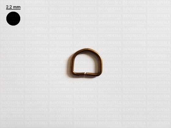 D-ring unwelded antique brass plated 16 mm (10 pcs.) - pict. 1