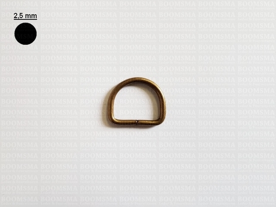 D-ring unwelded antique brass plated 20 mm (10 pcs.) - pict. 1