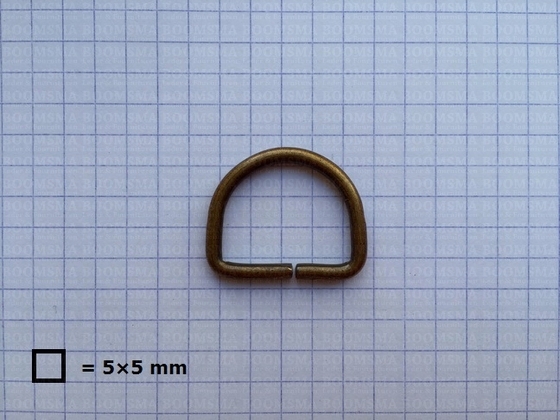D-ring unwelded antique brass plated 20 mm (10 pcs.) - pict. 2
