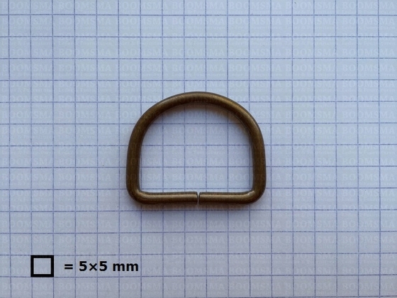 D-ring unwelded antique brass plated 25 mm (10 pcs.) - pict. 2
