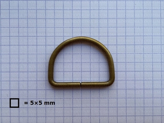 D-ring unwelded antique brass plated 30 mm (10 pcs.) - pict. 2